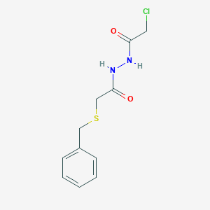 molecular formula C11H13ClN2O2S B12494547 2-(benzylsulfanyl)-N'-(chloroacetyl)acetohydrazide 