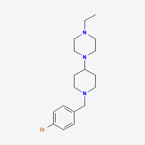 molecular formula C18H28BrN3 B12494572 1-[1-(4-Bromobenzyl)piperidin-4-yl]-4-ethylpiperazine 