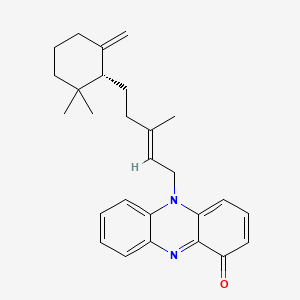 molecular formula C27H32N2O B1249462 5-[(E)-5-[(1R)-2,2-dimethyl-6-methylidenecyclohexyl]-3-methylpent-2-enyl]phenazin-1-one 