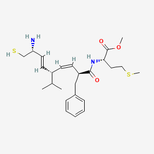 methyl (2S)-2-[[(2S,3Z,5S,6E,8R)-8-amino-2-benzyl-5-propan-2-yl-9-sulfanylnona-3,6-dienoyl]amino]-4-methylsulfanylbutanoate