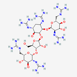 molecular formula C29H58N18O13 B1249474 Guanidinoneomycin 
