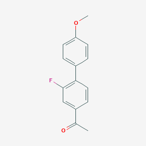 molecular formula C15H13FO2 B124948 1-[3-Fluoro-4-(4-methoxyphenyl)phenyl]ethanone CAS No. 52806-73-2