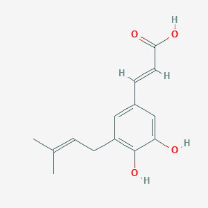 3,4-Dihydroxy-5-prenylcinnamic acid