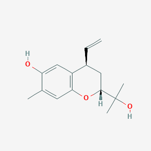 (2R,4R)-4-ethenyl-2-(2-hydroxypropan-2-yl)-7-methyl-3,4-dihydro-2H-chromen-6-ol