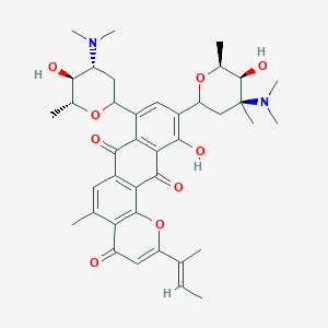 2-[(E)-but-2-en-2-yl]-10-[(4S,5S,6S)-4-(dimethylamino)-5-hydroxy-4,6-dimethyloxan-2-yl]-8-[(4R,5S,6R)-4-(dimethylamino)-5-hydroxy-6-methyloxan-2-yl]-11-hydroxy-5-methylnaphtho[2,3-h]chromene-4,7,12-trione