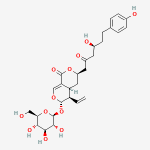 (3R,4aS,5R,6S)-5-ethenyl-3-[(4S)-4-hydroxy-6-(4-hydroxyphenyl)-2-oxohexyl]-6-[(2S,3R,4S,5S,6R)-3,4,5-trihydroxy-6-(hydroxymethyl)oxan-2-yl]oxy-4,4a,5,6-tetrahydro-3H-pyrano[3,4-c]pyran-1-one