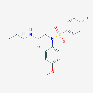 molecular formula C19H23FN2O4S B12495524 N-butan-2-yl-N~2~-[(4-fluorophenyl)sulfonyl]-N~2~-(4-methoxyphenyl)glycinamide 