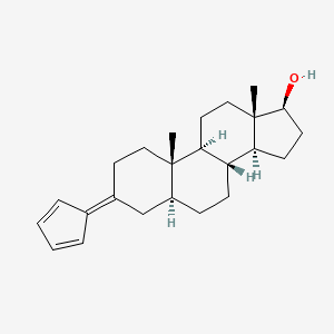 molecular formula C24H34O B1249556 3-(2,4-Cyclopentadien-1-ylidene)-5alpha-androstan-17beta-ol 