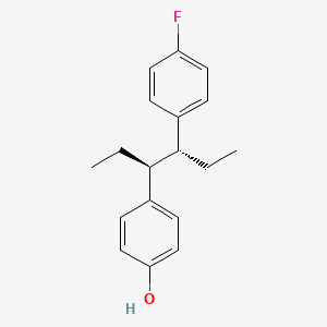molecular formula C18H21FO B1249557 (R*,S*)-4-[1-Ethyl-2-(4-fluorophenyl)butyl]phenol CAS No. 6321-36-4