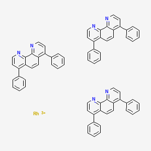 molecular formula C72H48N6Rh+3 B1249564 Tris(4,7-diphenyl-1,10-phenanthroline)-rhodium (III) CAS No. 94552-81-5