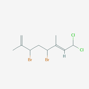 molecular formula C10H14Br2Cl2 B1249573 1,1-Dichloro-3,7-dimethyl-4,6-dibromo-2,7-octadiene 