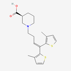 3-Piperidinecarboxylic acid, 1-(4,4-bis(3-methyl-2-thienyl)-3-butenyl)-, (S)-
