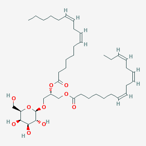 molecular formula C41H68O10 B1249581 (2S)-1-O-(7Z,10Z,13Z)-hexadecatrienoyl-2-O-(7Z,10Z)-hexadecadienoyl-3-O-beta-D-galactopyranosyl-sn-glycerol 