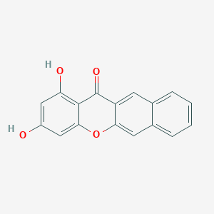 molecular formula C17H10O4 B1249582 1,3-dihydroxy-12H-benzo[b]xanthen-12-one CAS No. 22315-94-2
