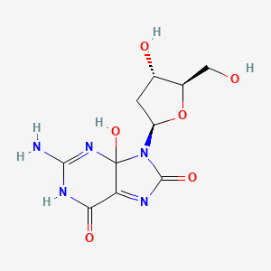 molecular formula C10H13N5O6 B1249583 4,8-Dihydro-4-hydroxy-8-oxo-2'-deoxyguanosine 
