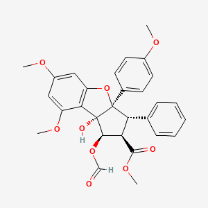 molecular formula C29H28O9 B1249584 Methyl 1-Formyloxyrocaglate 