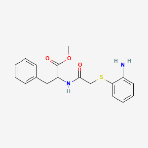 molecular formula C18H20N2O3S B12495852 methyl N-{[(2-aminophenyl)sulfanyl]acetyl}phenylalaninate 
