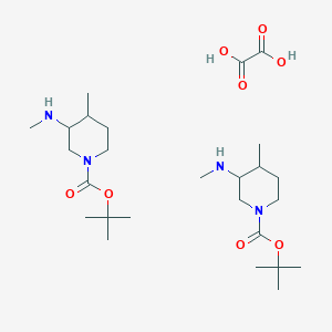 molecular formula C26H50N4O8 B12495875 Oxalic acid; bis(tert-butyl 4-methyl-3-(methylamino)piperidine-1-carboxylate) 