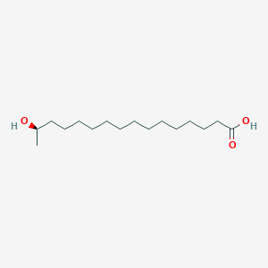 molecular formula C16H32O3 B1249590 (R)-15-hydroxyhexadecanoic acid 