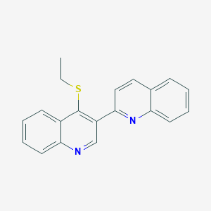 molecular formula C20H16N2S B12495941 4'-(Ethylsulfanyl)-2,3'-biquinoline 