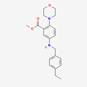 molecular formula C21H26N2O3 B12496116 Methyl 5-[(4-ethylbenzyl)amino]-2-(morpholin-4-yl)benzoate 