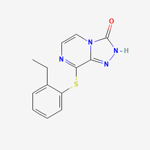molecular formula C13H12N4OS B12496147 8-[(2-ethylphenyl)sulfanyl][1,2,4]triazolo[4,3-a]pyrazin-3(2H)-one 