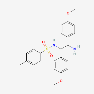 molecular formula C23H26N2O4S B12496326 N-[2-amino-1,2-bis(4-methoxyphenyl)ethyl]-4-methylbenzenesulfonamide 