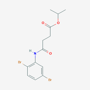 molecular formula C13H15Br2NO3 B12496384 Propan-2-yl 4-[(2,5-dibromophenyl)amino]-4-oxobutanoate 