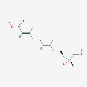 molecular formula C16H26O4 B1249639 12-反-羟基保幼激素 III 