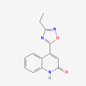 molecular formula C13H11N3O2 B12496402 4-(3-ethyl-1,2,4-oxadiazol-5-yl)quinolin-2(1H)-one CAS No. 1325306-30-6