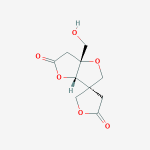 molecular formula C10H12O6 B1249643 lappaceolide A 