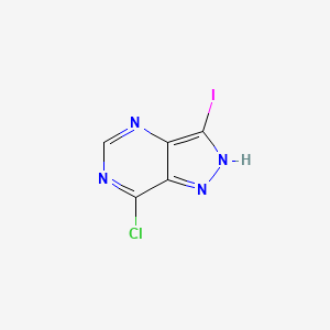 molecular formula C5H2ClIN4 B12496541 7-Chloro-3-iodo-1H-pyrazolo[4,3-d]pyrimidine 