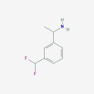 molecular formula C9H11F2N B12496607 1-(3-(Difluoromethyl)phenyl)ethan-1-amine 