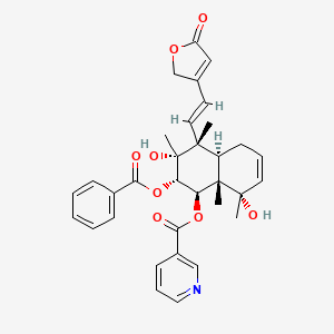 molecular formula C33H35NO8 B1249665 Scutebarbatine C 