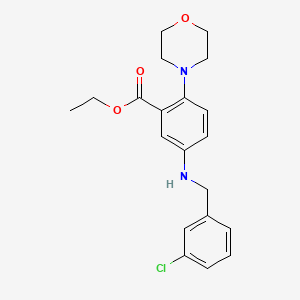 molecular formula C20H23ClN2O3 B12496651 Ethyl 5-[(3-chlorobenzyl)amino]-2-(morpholin-4-yl)benzoate 