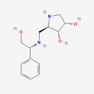 (2R,3R,4S)-2-({[(1R)-2-Hydroxy-1-phenylethyl]amino}methyl)pyrrolidine-3,4-diol
