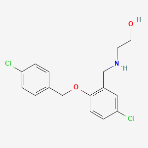molecular formula C16H17Cl2NO2 B12496701 2-({5-Chloro-2-[(4-chlorobenzyl)oxy]benzyl}amino)ethanol 