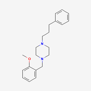 molecular formula C21H28N2O B12496707 1-[(2-Methoxyphenyl)methyl]-4-(3-phenylpropyl)piperazine 