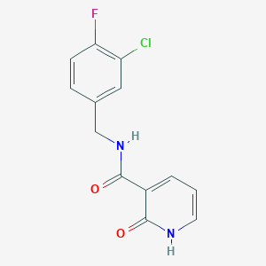 molecular formula C13H10ClFN2O2 B12496911 N-(3-chloro-4-fluorobenzyl)-2-oxo-1,2-dihydropyridine-3-carboxamide 