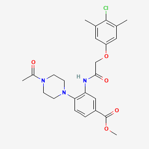 molecular formula C24H28ClN3O5 B12496924 Methyl 4-(4-acetylpiperazin-1-yl)-3-{[(4-chloro-3,5-dimethylphenoxy)acetyl]amino}benzoate 
