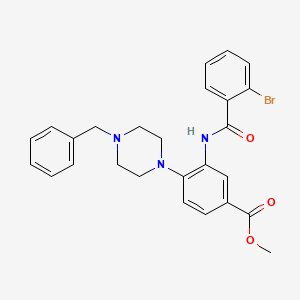 molecular formula C26H26BrN3O3 B12497002 Methyl 4-(4-benzylpiperazin-1-yl)-3-{[(2-bromophenyl)carbonyl]amino}benzoate 