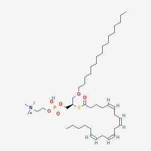 (7R,13Z,16Z,19Z,22Z)-7-[(hexadecyloxy)methyl]-4-hydroxy-N,N,N-trimethyl-4,9-dioxo-3,5-dioxa-8-thia-4lambda(5)-phosphaoctacosa-13,16,19,22-tetraen-1-aminium