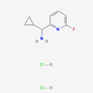 molecular formula C9H13Cl2FN2 B12497227 Cyclopropyl(6-fluoropyridin-2-yl)methanamine dihydrochloride 
