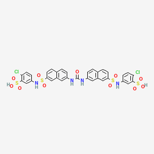 2-Chloro-5-[[7-[[7-[(4-chloro-3-sulfophenyl)sulfamoyl]naphthalen-2-yl]carbamoylamino]naphthalen-2-yl]sulfonylamino]benzenesulfonic acid
