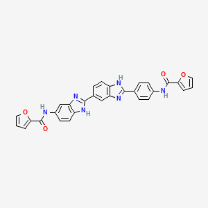 molecular formula C30H20N6O4 B12497297 N-(4-{5-[(furan-2-ylcarbonyl)amino]-1H,1'H-2,5'-bibenzimidazol-2'-yl}phenyl)furan-2-carboxamide 