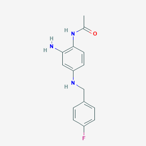 molecular formula C15H16FN3O B124973 N-[2-amino-4-[(4-fluorophenyl)methylamino]phenyl]acetamide CAS No. 229970-68-7