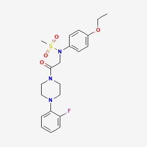 molecular formula C21H26FN3O4S B12497433 N-(4-ethoxyphenyl)-N-{2-[4-(2-fluorophenyl)piperazin-1-yl]-2-oxoethyl}methanesulfonamide 