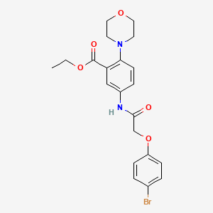 molecular formula C21H23BrN2O5 B12497439 Ethyl 5-{[(4-bromophenoxy)acetyl]amino}-2-(morpholin-4-yl)benzoate 