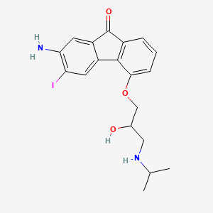 molecular formula C19H21IN2O3 B1249756 Iodoaminoflisopolol 