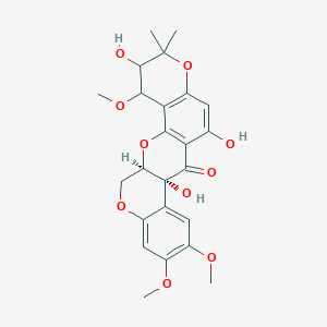 molecular formula C24H26O10 B1249758 4',5'-Dihydro-11,5'-dihydroxy-4'-methoxytephrosin 